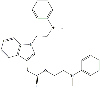 1-[2-(Methylphenylamino)ethyl]-1H-indole-3-acetic acid 2-(methylphenylamino)ethyl ester Struktur