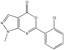 1-Methyl-6-(2-chlorophenyl)pyrazolo[3,4-d][1,3]oxazin-4(1H)-one Struktur