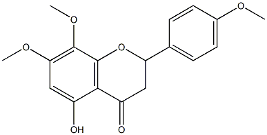 5-Hydroxy-4',7,8-trimethoxyflavanone Struktur