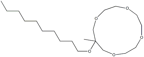 12-Methyl-12-decyloxy-1,4,7,10-tetraoxacyclotridecane Struktur