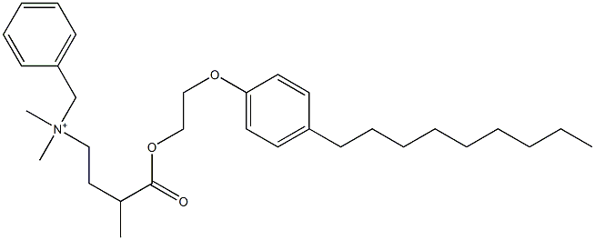 N,N-Dimethyl-N-benzyl-N-[3-[[2-(4-nonylphenyloxy)ethyl]oxycarbonyl]butyl]aminium Struktur