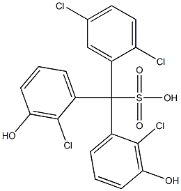 (2,5-Dichlorophenyl)bis(2-chloro-3-hydroxyphenyl)methanesulfonic acid Struktur