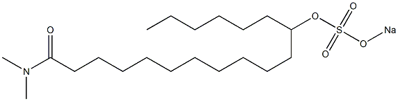 12-(Sodiosulfo)oxy-N,N-dimethyloctadecanamide Struktur