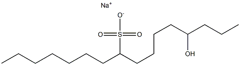 13-Hydroxyhexadecane-8-sulfonic acid sodium salt Struktur