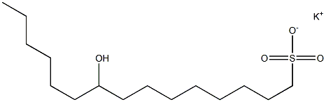 9-Hydroxypentadecane-1-sulfonic acid potassium salt Struktur