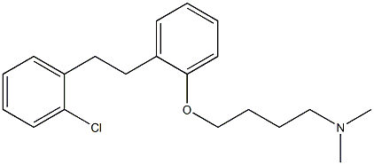 4-[2-[2-(2-Chlorophenyl)ethyl]phenoxy]-N,N-dimethylbutan-1-amine Struktur