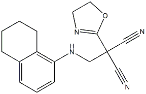 2-Oxazolin-2-yl 5,6,7,8-tetrahydronaphthalen-1-ylaminomethylmalononitrile Struktur