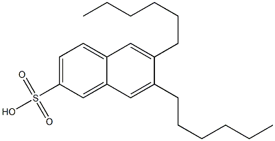 6,7-Dihexyl-2-naphthalenesulfonic acid Struktur