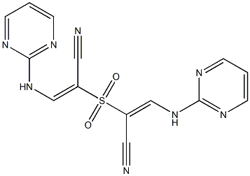 2,2'-Sulfonylbis[(E)-3-(2-pyrimidinyl)aminopropenenitrile] Struktur