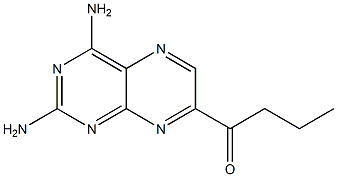 2,4-Diamino-7-butyrylpteridine Struktur