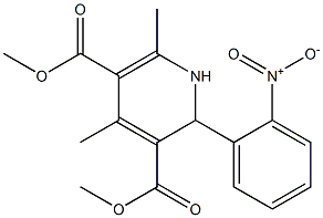 1,2-Dihydro-2-(2-nitrophenyl)-4,6-dimethylpyridine-3,5-dicarboxylic acid dimethyl ester Struktur