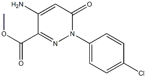 1,6-Dihydro-4-amino-6-oxo-1-(4-chlorophenyl)pyridazine-3-carboxylic acid methyl ester Struktur