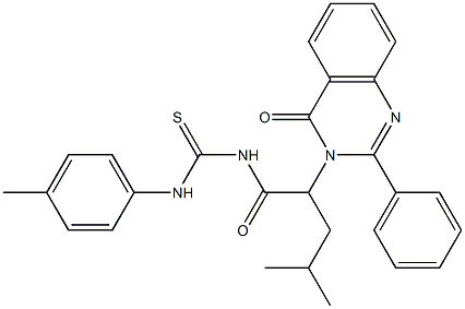 1-[4-Methyl-2-(4-oxo-2-phenyl-3,4-dihydroquinazolin-3-yl)valeryl]-3-(p-tolyl)thiourea Struktur