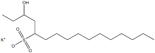 3-Hydroxyhexadecane-5-sulfonic acid potassium salt Struktur