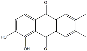 1,2-Dihydroxy-6,7-dimethyl-9,10-anthraquinone Struktur