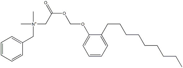 N,N-Dimethyl-N-benzyl-N-[[[(2-nonylphenyloxy)methyl]oxycarbonyl]methyl]aminium Struktur