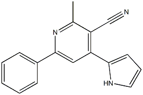 2-Methyl-4-(1H-pyrrol-2-yl)-6-phenylpyridine-3-carbonitrile Struktur