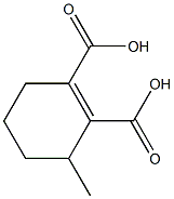 3-Methyl-1-cyclohexene-1,2-dicarboxylic acid Struktur