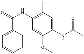 4'-Benzoylamino-2'-methoxy-5'-methylacetanilide Struktur