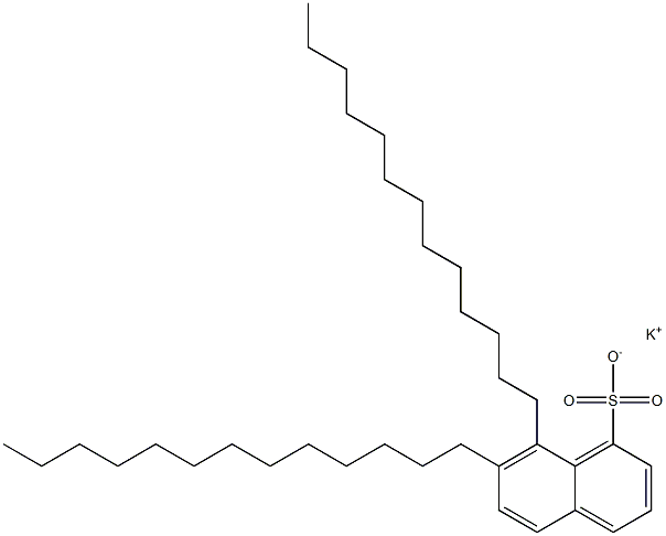 7,8-Ditridecyl-1-naphthalenesulfonic acid potassium salt Struktur