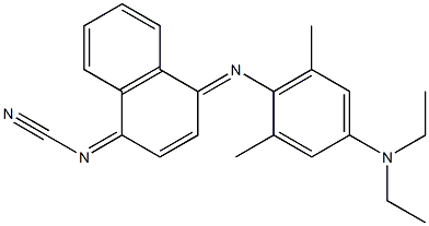 [[4-[[2,6-Dimethyl-4-(diethylamino)phenyl]imino]naphthalen-1(4H)-ylidene]amino] cyanide Struktur