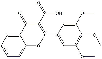 2-[3,4,5-Trimethoxyphenyl]-4-oxo-4H-1-benzopyran-3-carboxylic acid Struktur