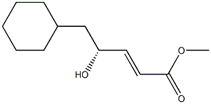 (2E,4R)-4-Hydroxy-5-cyclohexyl-2-pentenoic acid methyl ester Struktur