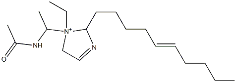 1-[1-(Acetylamino)ethyl]-2-(5-decenyl)-1-ethyl-3-imidazoline-1-ium Struktur