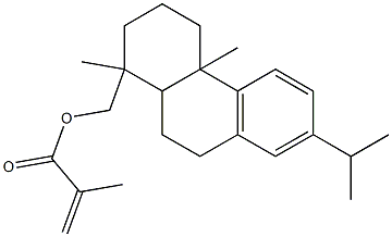 Methacrylic acid 1,2,3,4,4a,9,10,10a-octahydro-7-isopropyl-1,4a-dimethylphenanthren-1-ylmethyl ester Struktur