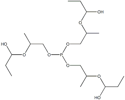 Phosphorous acid tris[2-(1-hydroxypropoxy)-2-methylethyl] ester Struktur