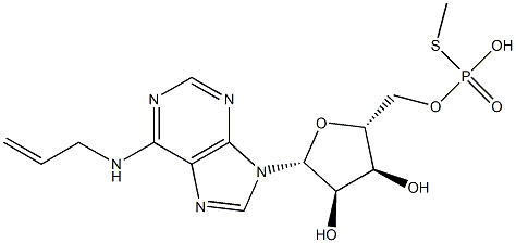 N-Allyladenosine 5'-(phosphorothioic acid S-methyl) ester Struktur