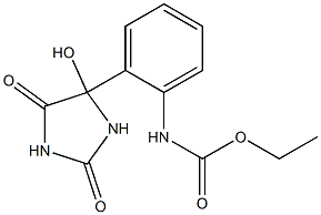 N-[2-[(Tetrahydro-2,4-dioxo-5-hydroxy-1H-imidazol)-5-yl]phenyl]carbamic acid ethyl ester Struktur