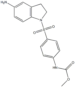 N-[4-[(5-Aminoindolin-1-yl)sulfonyl]phenyl]carbamic acid methyl ester Struktur