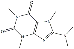 3,7-Dihydro-8-(dimethylamino)-1,3,7-trimethyl-1H-purine-2,6-dione Struktur