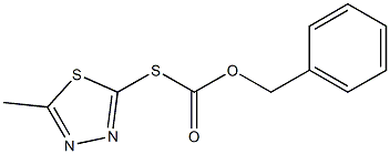 2-Benzyloxycarbonylthio-5-methyl-1,3,4-thiadiazole Struktur