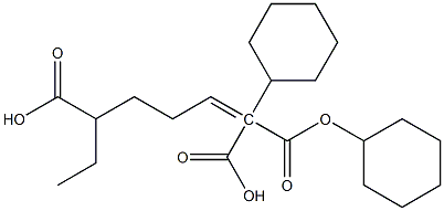 1-Pentene-1,1,5-tricarboxylic acid 5-ethyl 1,1-dicyclohexyl ester Struktur