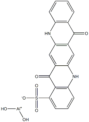 5,7,12,14-Tetrahydro-7,14-dioxoquino[2,3-b]acridine-1-sulfonic acid dihydroxyaluminum salt Struktur