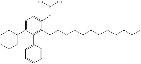 Phosphorous acid cyclohexylphenyl(2-dodecylphenyl) ester Struktur