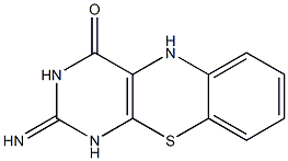 1,2-Dihydro-2-imino-5H-pyrimido[4,5-b][1,4]benzothiazin-4(3H)-one Struktur