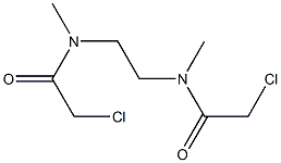 N,N'-(1,2-Ethanediyl)bis(N-methyl-2-chloroacetamide) Struktur