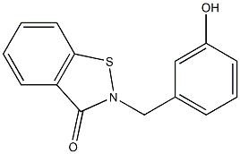 2-[3-Hydroxybenzyl]-1,2-benzisothiazol-3(2H)-one Struktur