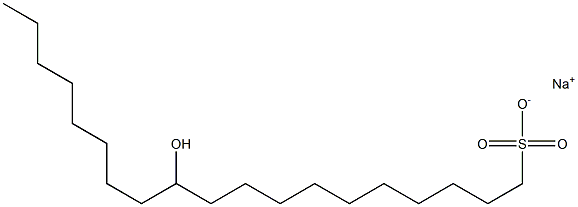 11-Hydroxynonadecane-1-sulfonic acid sodium salt Struktur