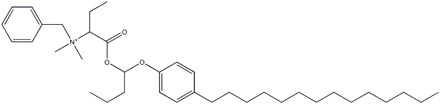 N,N-Dimethyl-N-benzyl-N-[1-[[1-(4-tetradecylphenyloxy)butyl]oxycarbonyl]propyl]aminium Struktur