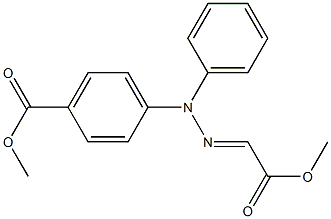 2-(4-Methoxycarbonylphenyl)-2-phenylhydrazonoacetic acid methyl ester Struktur