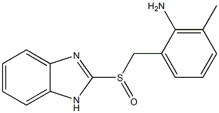 2-[[2-[Amino]-3-methylbenzyl]sulfinyl]-1H-benzimidazole Struktur