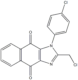 2-(Chloromethyl)-1-(4-chlorophenyl)-1H-naphth[2,3-d]imidazole-4,9-dione Struktur