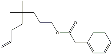 Phenylacetic acid 4,4-dimethyl-1,7-octadienyl ester Struktur