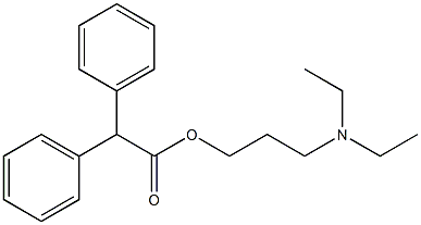 2,2-Diphenylacetic acid 3-(diethylamino)propyl ester Struktur