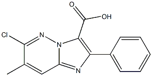 6-Chloro-7-methyl-2-phenylimidazo[1,2-b]pyridazine-3-carboxylic acid Struktur