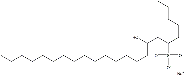 8-Hydroxytricosane-6-sulfonic acid sodium salt Struktur